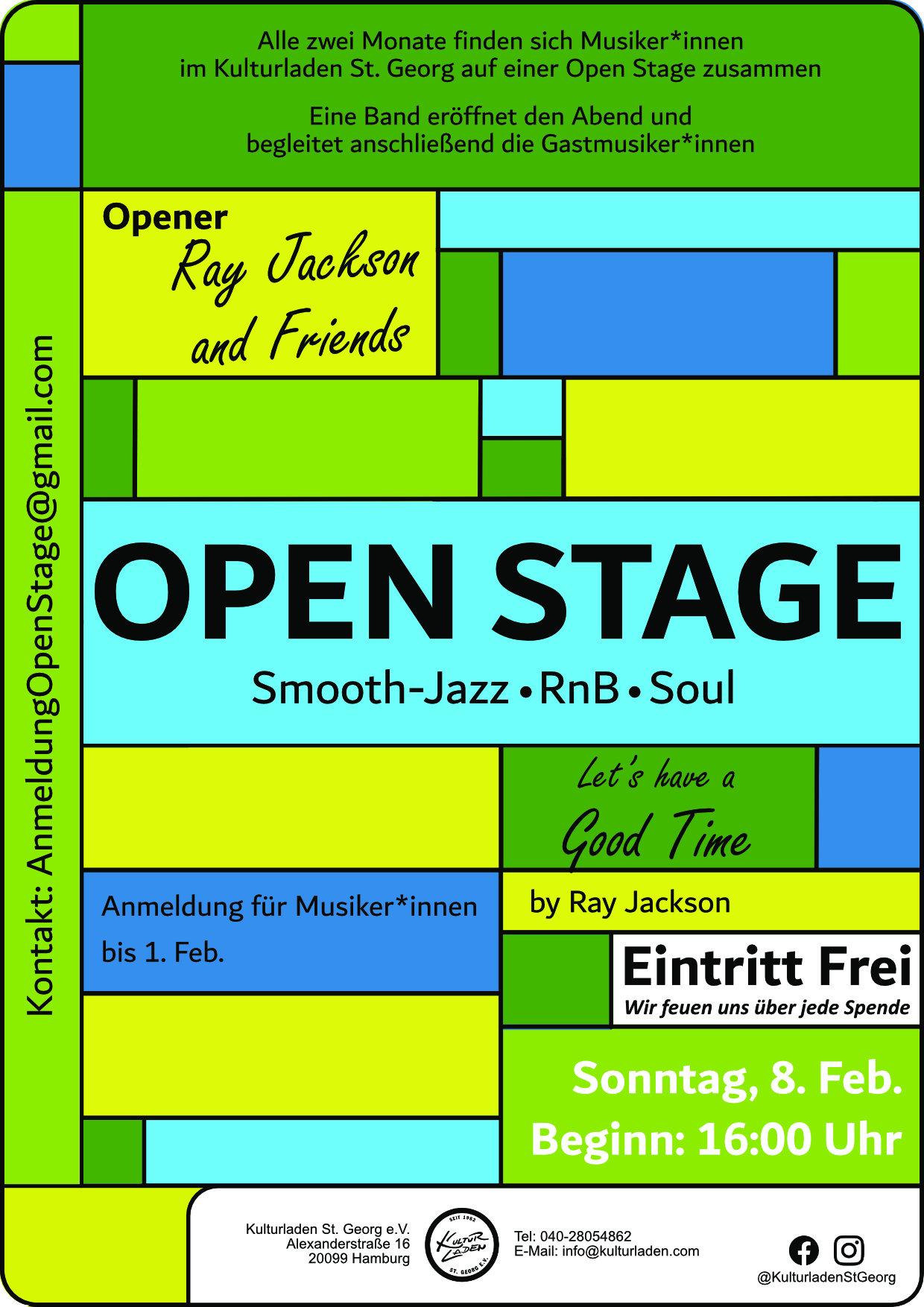 Ray Jackson Open Rehearsal April Plakat